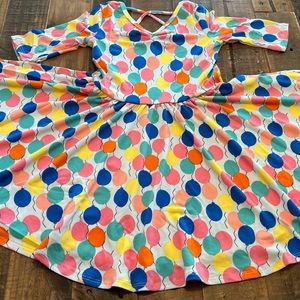 Dot Dot Smile size 5/6 or 7 girls balloons Ballerina twirl dress new